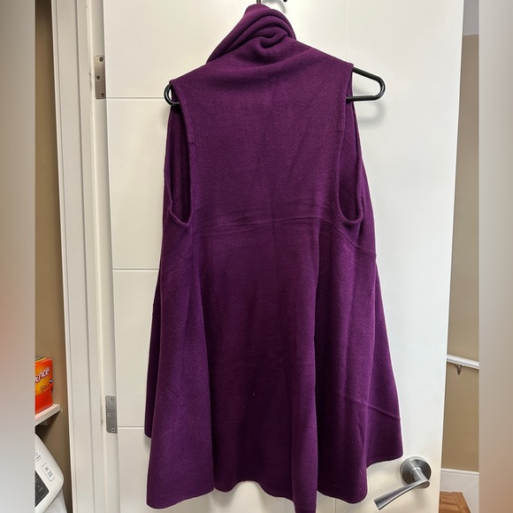 Eggplant Shawl Vest - Picture 2 of 4